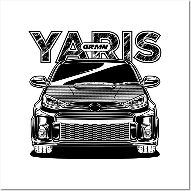 GRMN Yaris - Black Print Wall Art by WINdesign